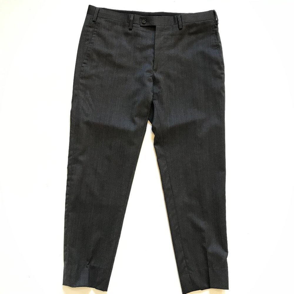 Sartorio Submariner Trousers Pants Mens 50 34 Gray Straight Leg Flat Front Wool
